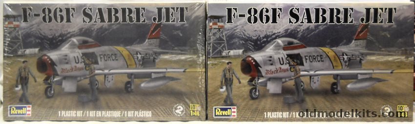 Revell 1/48 TWO F-86F Sabre Jet - 'Black Angel' - (ex-Monogram), 85-5319 plastic model kit